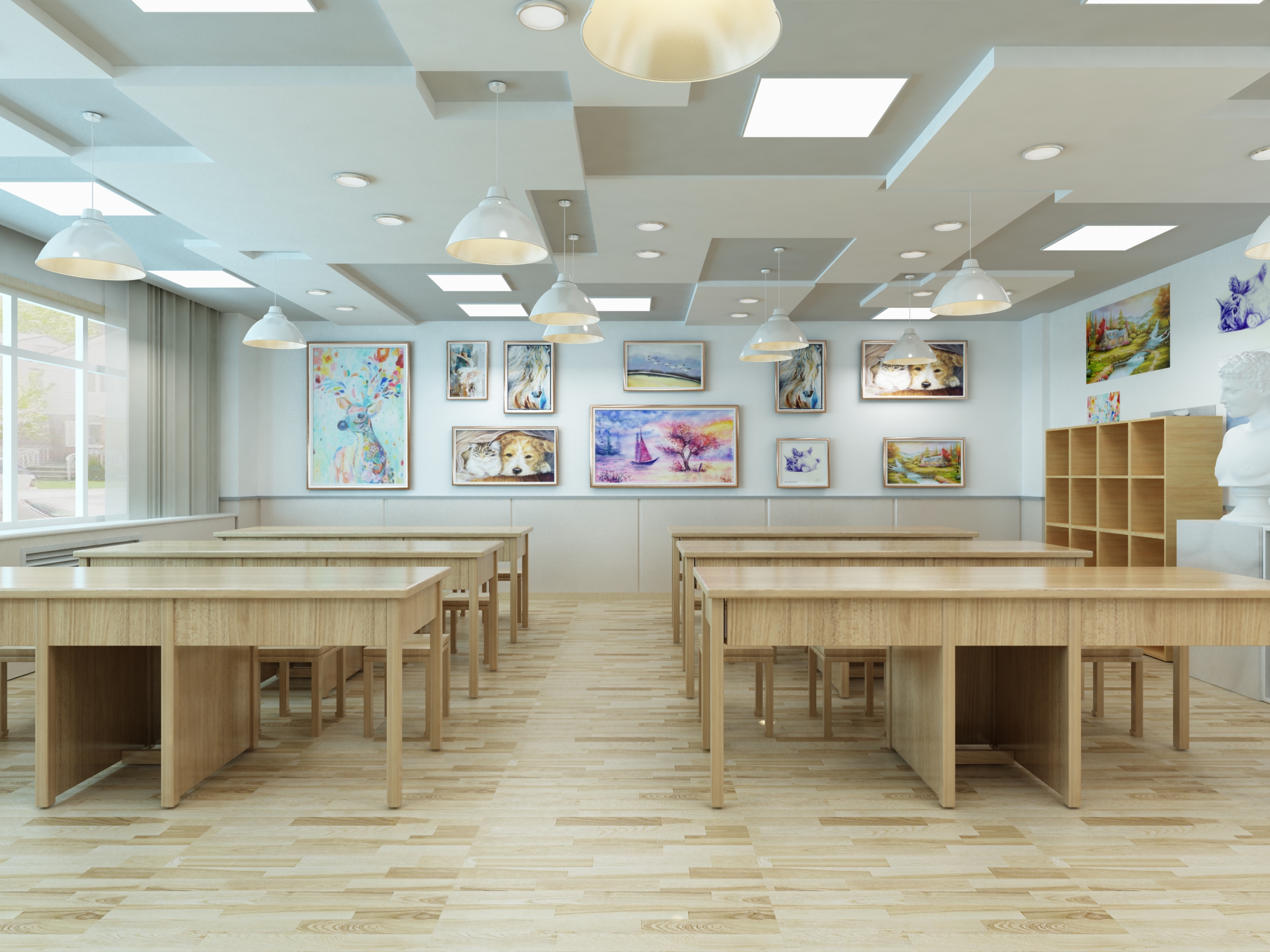 融合美術(shù)與多媒體 繪畫教室的設(shè)計與裝修策略